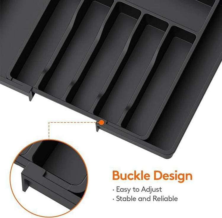 Expandable Utensil Tray Silverware Spoon Organizer Drawer Cover Adjustable Cutlery Tray Drawer Organizer Kitchen