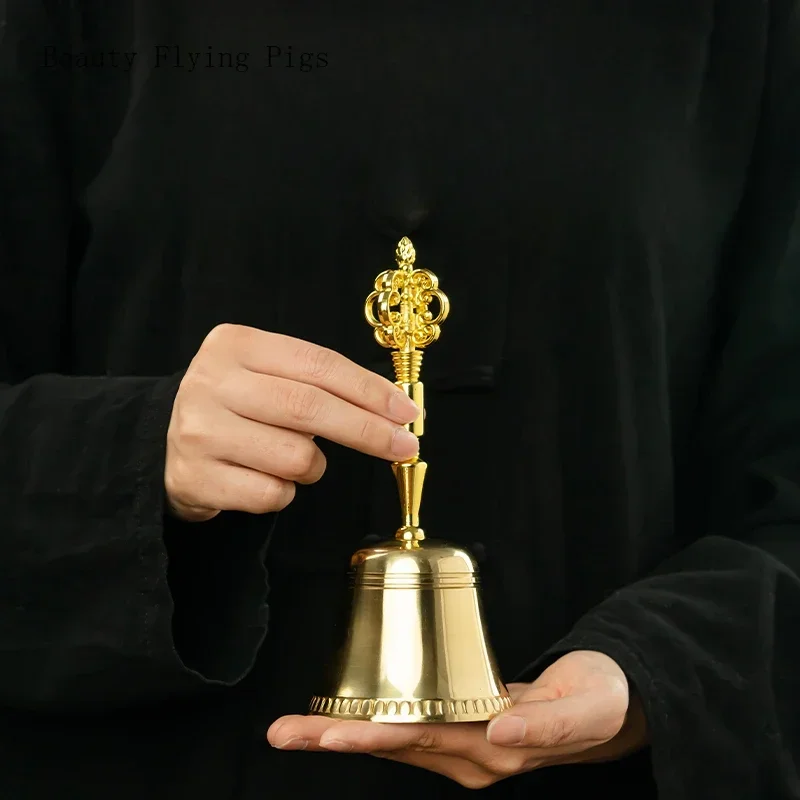 1PCS Metal Artifacts Tantric Buddhist Bells Imitation of Ancient Roads Ringing Bell Diamond Bell pestle Feng Shui Ornament