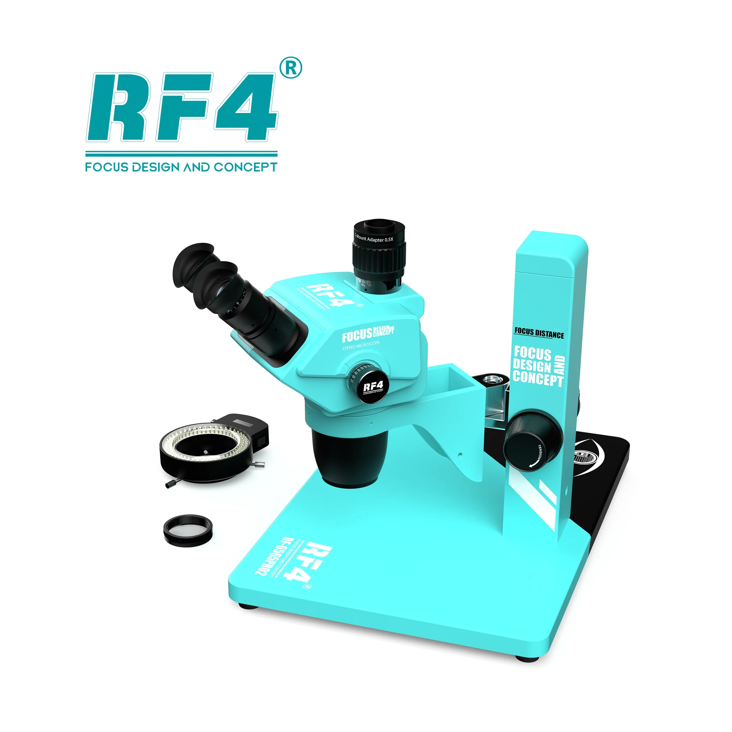 RF4 RF-6565PRO2 Designed A Clear Marking Line Triocular Microscope Accurately Lock 6.5X-65X Magnification Zoom For Phone Repair