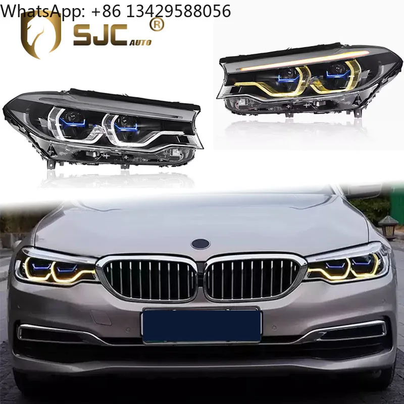 

SJC Auto Car Laser Headlight for BMW G30 2018-2020 Update New Style Yellow/White Dual Color Headlight Front Lamp