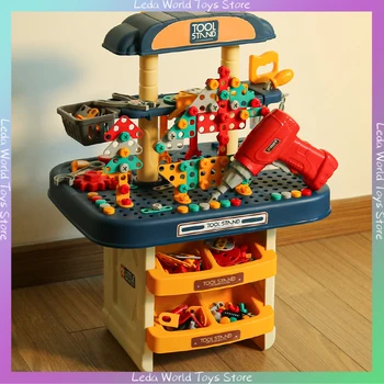 أطفال محاكاة أداة إصلاح مقاعد البدلاء 246 قطعة مجموعة Diy بها بنفسك الحفر الكهربائية مفك تفكيك الملحقات لعبة لعبة تعليمية الهدايا