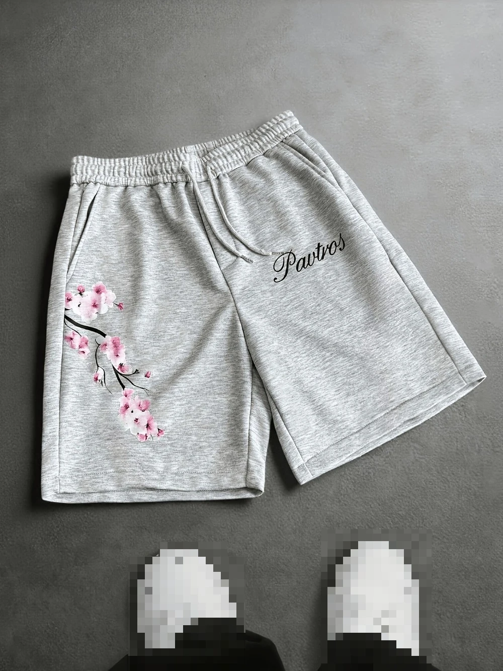 Lässige Sportshorts, Japanische Kirschblüten-Shorts mit Lockerer Passform, Geeignet für Streetwear