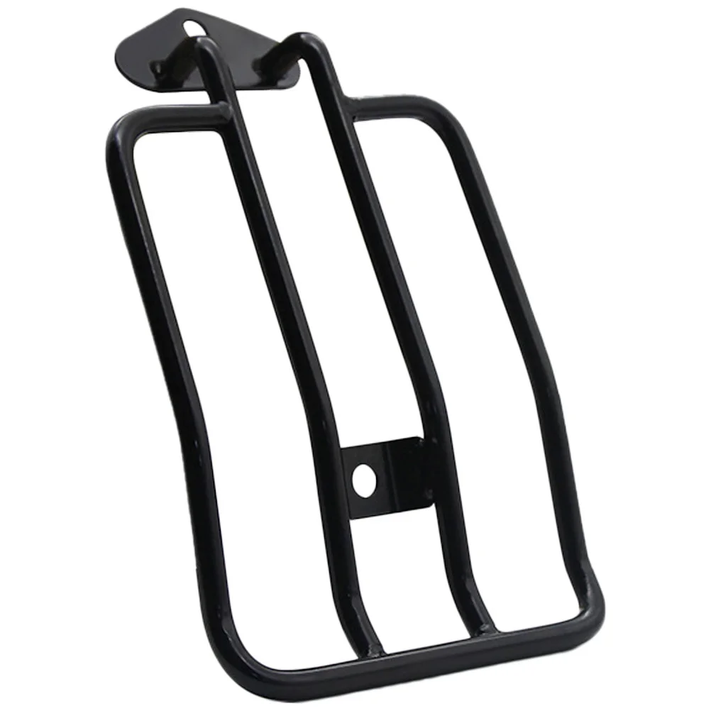 

Motorcycle Rear Luggage Rack Universal Fit Retro Style Heavy Duty Metal Storage Shelf For Gloves Raincoat