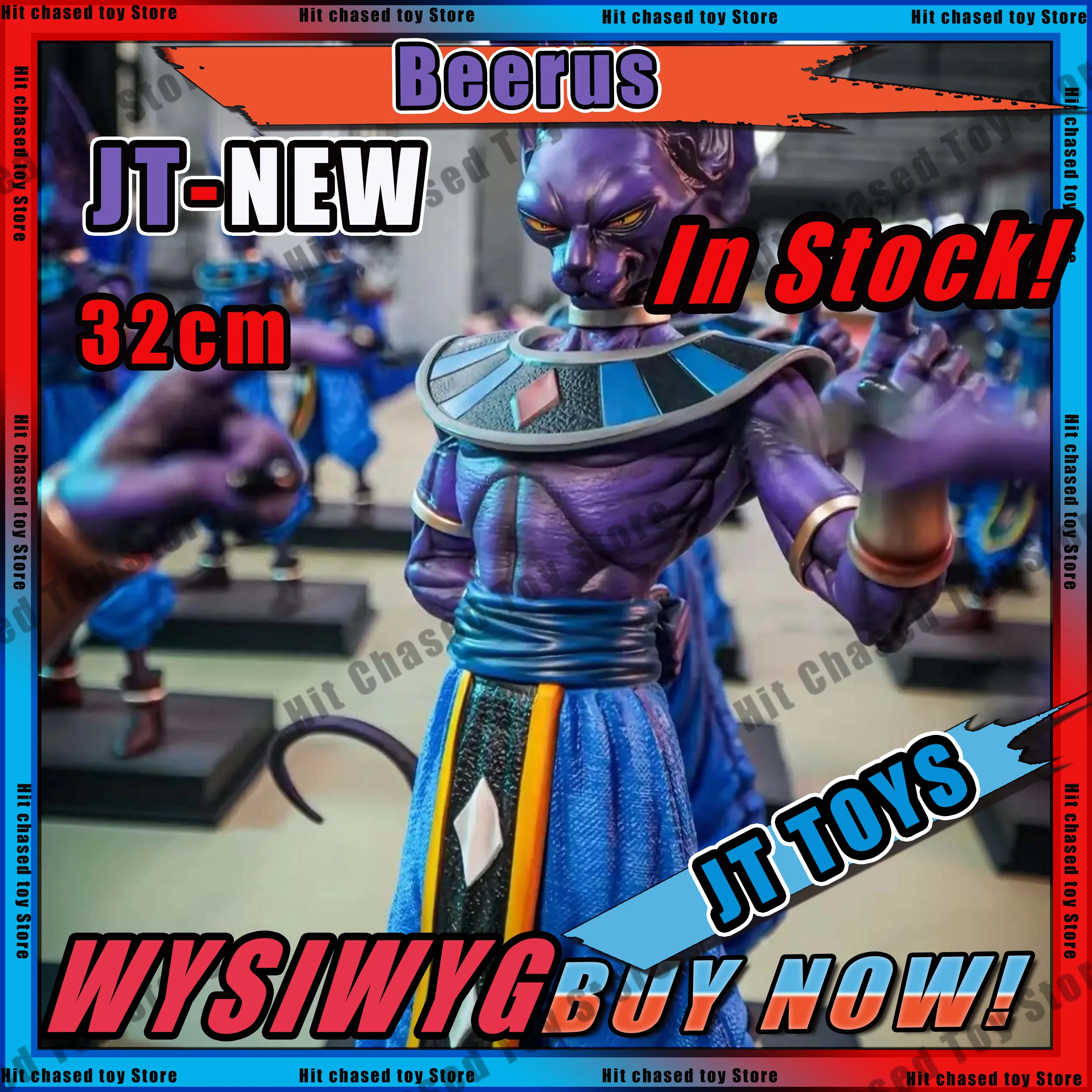 

In stock Beerus Gods of Destruction JT Toys 2% 53cm Dragon Ball Anime Figures Figurine Statue Collection Model Gifts Toys