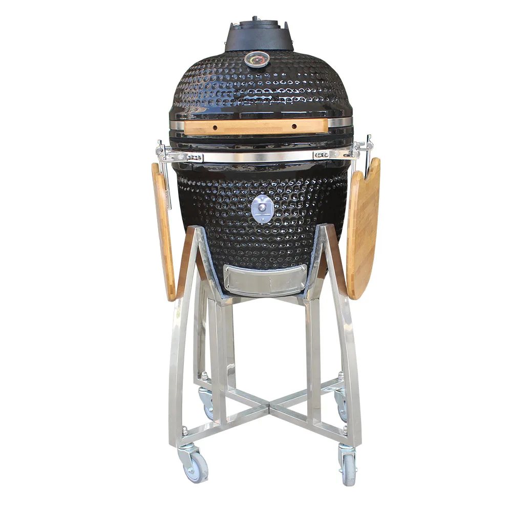 Auplex China clásico ahumador de carbón portátil para acampar al aire libre 18 pulgadas barbacoa/barbacoa cerámica Kamado Joe Grill
