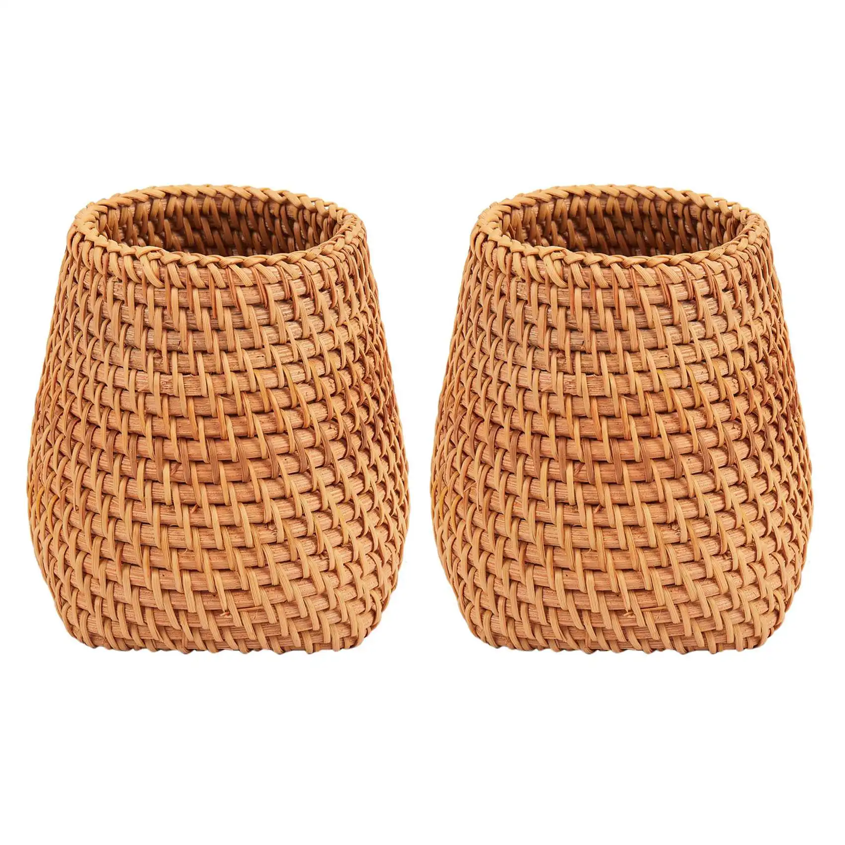 ABGE-2X Rattan Essstäbchen Rohr Schaufel Löffel Eimer Abendessen Messer Gabeln Geschirr Hause Lagerung Körbe Organizer C