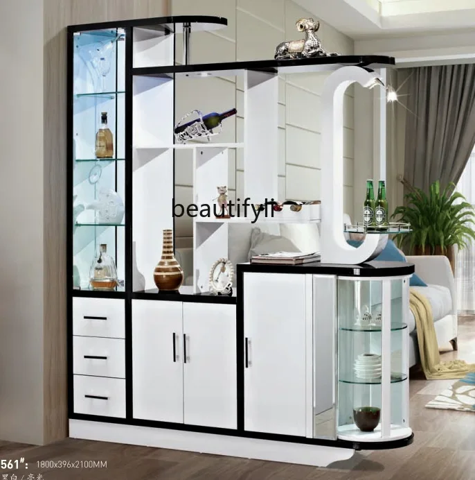 

Foyer Cabinet Wine Cabinet Modern Simple Living Room Shelf Room Hall Decorative Locker6005