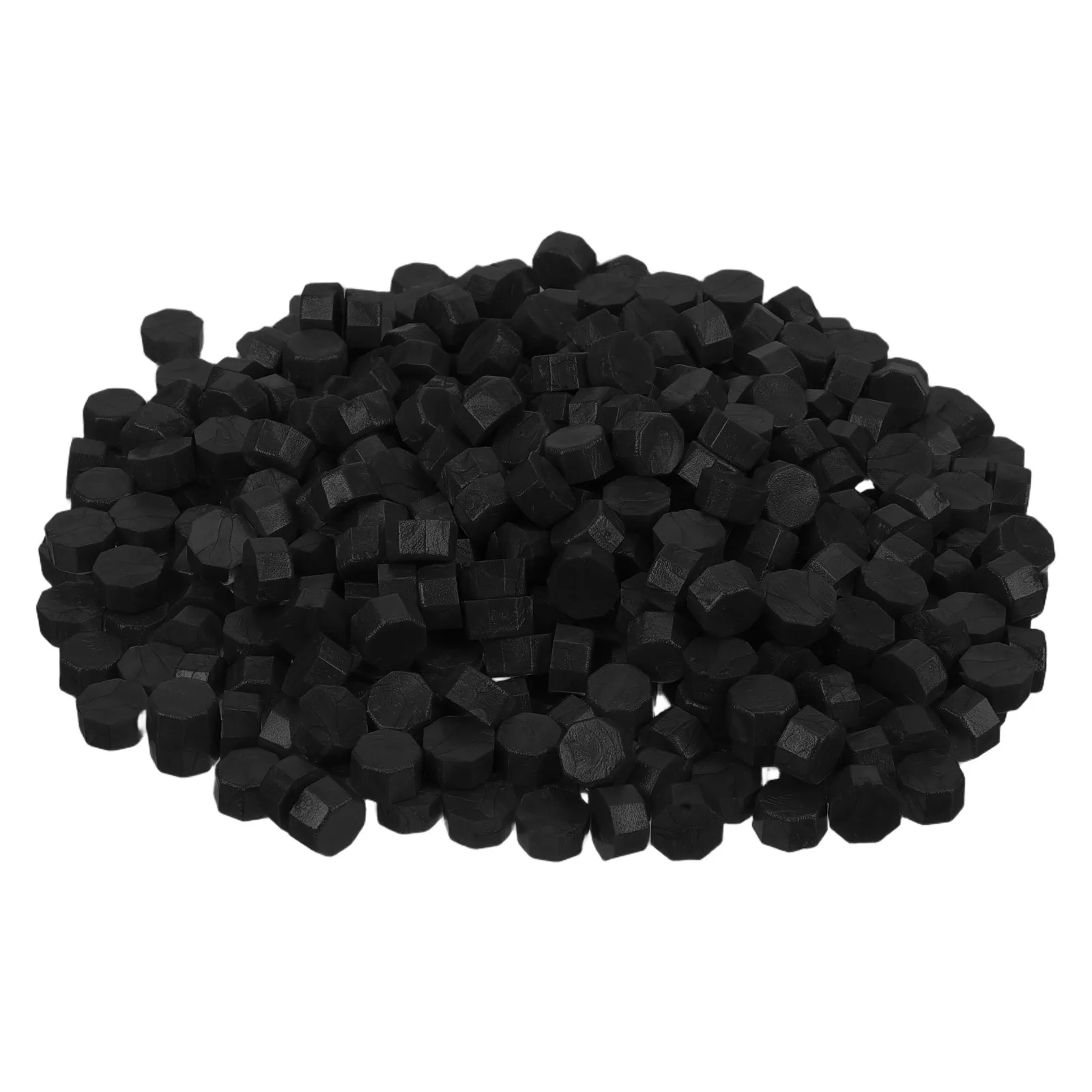 6 Packs Sealing Beads Octagon Black For Envelope Stamp Seals Wedding Invitations Wine Packages Diy Letter Embellishments Sealing
