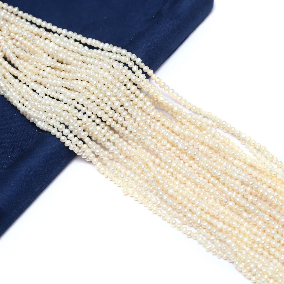 

Natural Freshwater Pearl 2-3mm Near Round Loose Beads Charms for DIY Women Men Necklace Jewelry Making Accessories Daily Gifts