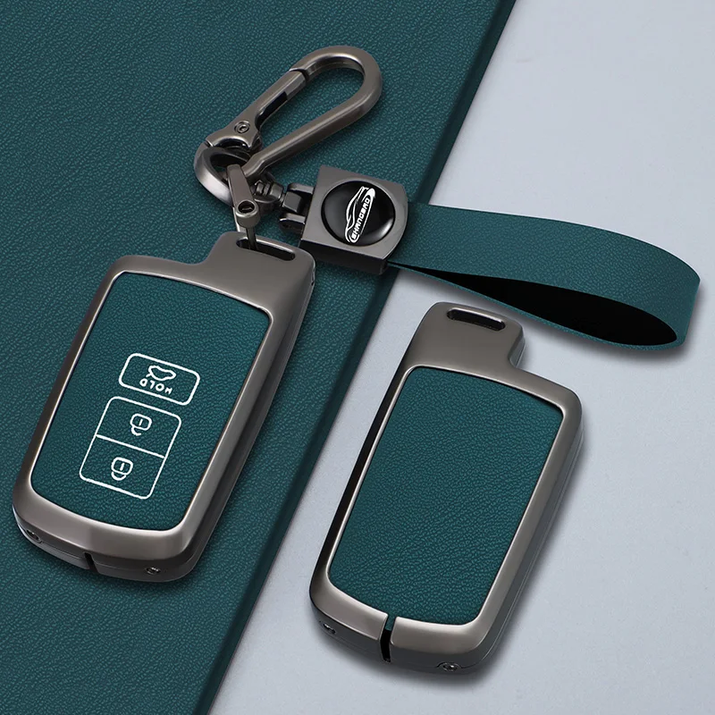 Metal Car Key Cover Case Holder For Toyota Rave 4 2017 Auris Camry 50 2012 Land Cruiser Highlander 2015 Avalon Corolla