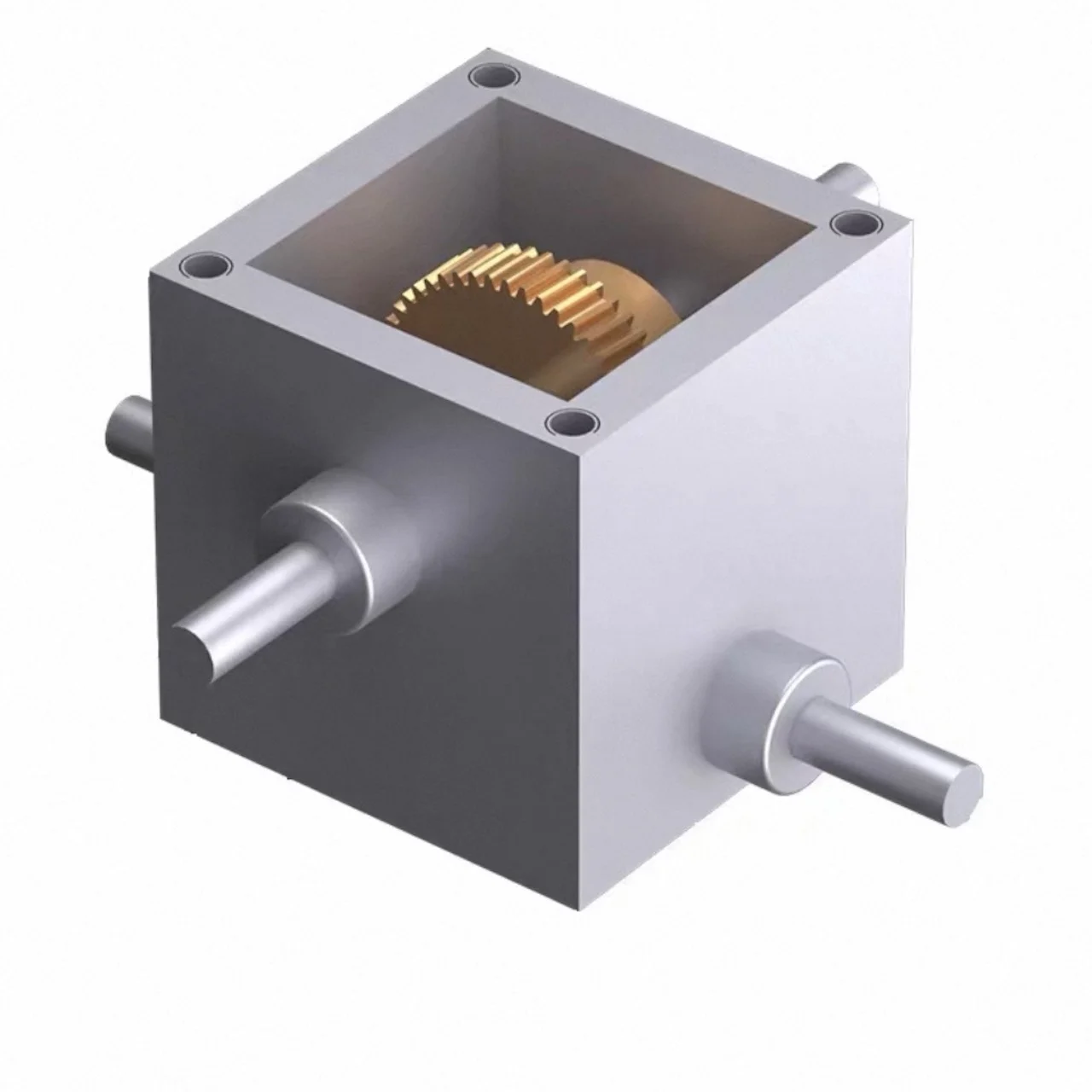 Caja de engranajes de tornillo sin fin metálica 40x40, paso 0.5, eje de 5 mm, relación 20/25/30/35/40, reductor de ángulo recto con inversión de tornillo sin fin tipo turbina