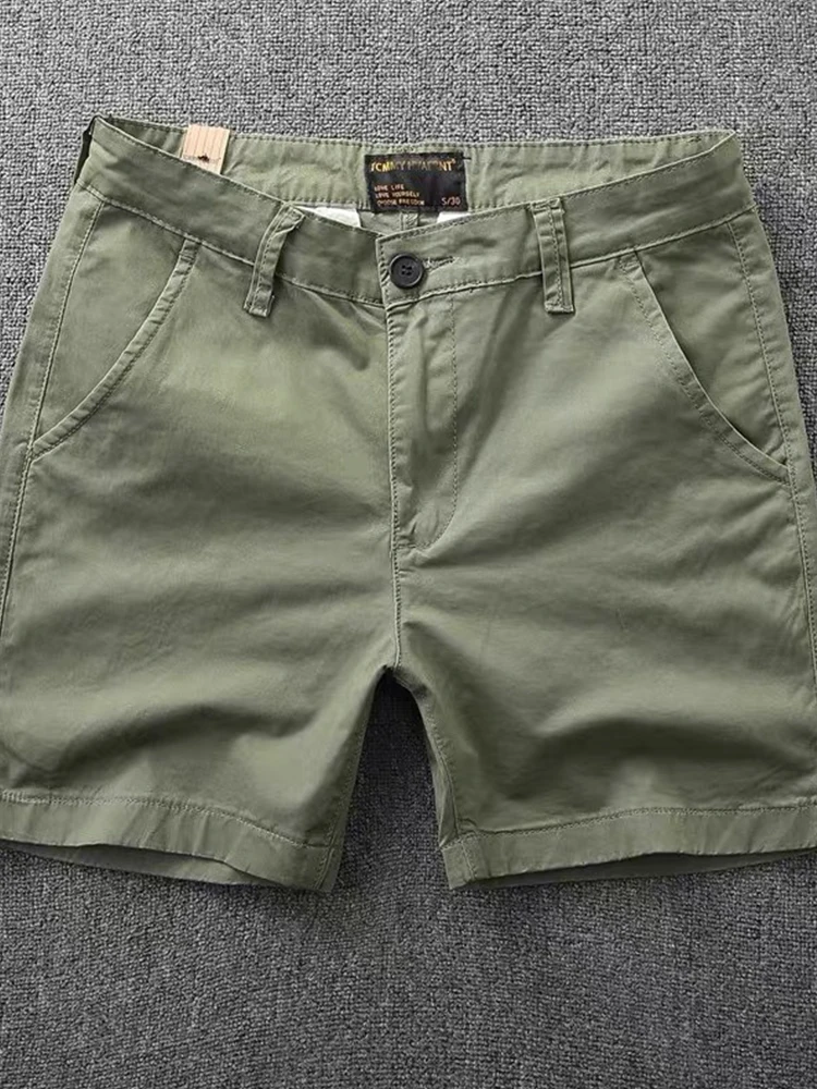 

Summer Thin Pure Cotton Waed Slim Fit Sports orts Men's American Retro Sle Casual Breathable ort Pants Youth Faion