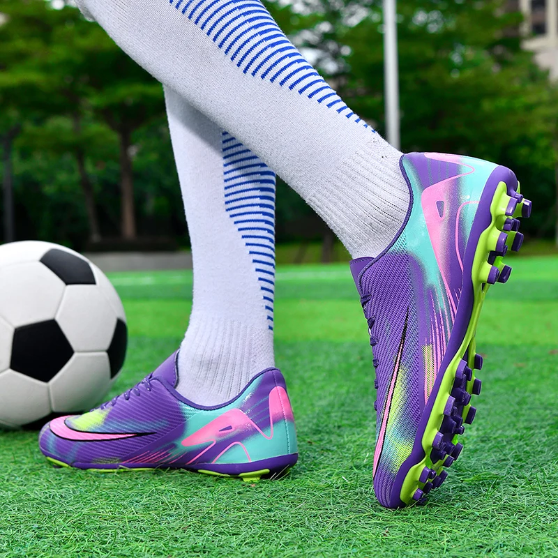 أحذية كرة القدم للرجال من جمعية المهنية ذات المسامير الطويلة المرابط أحذية كرة القدم الرياضية Tenis في الهواء الطلق أحذية رياضية نسائية أصلية عالية الجودة