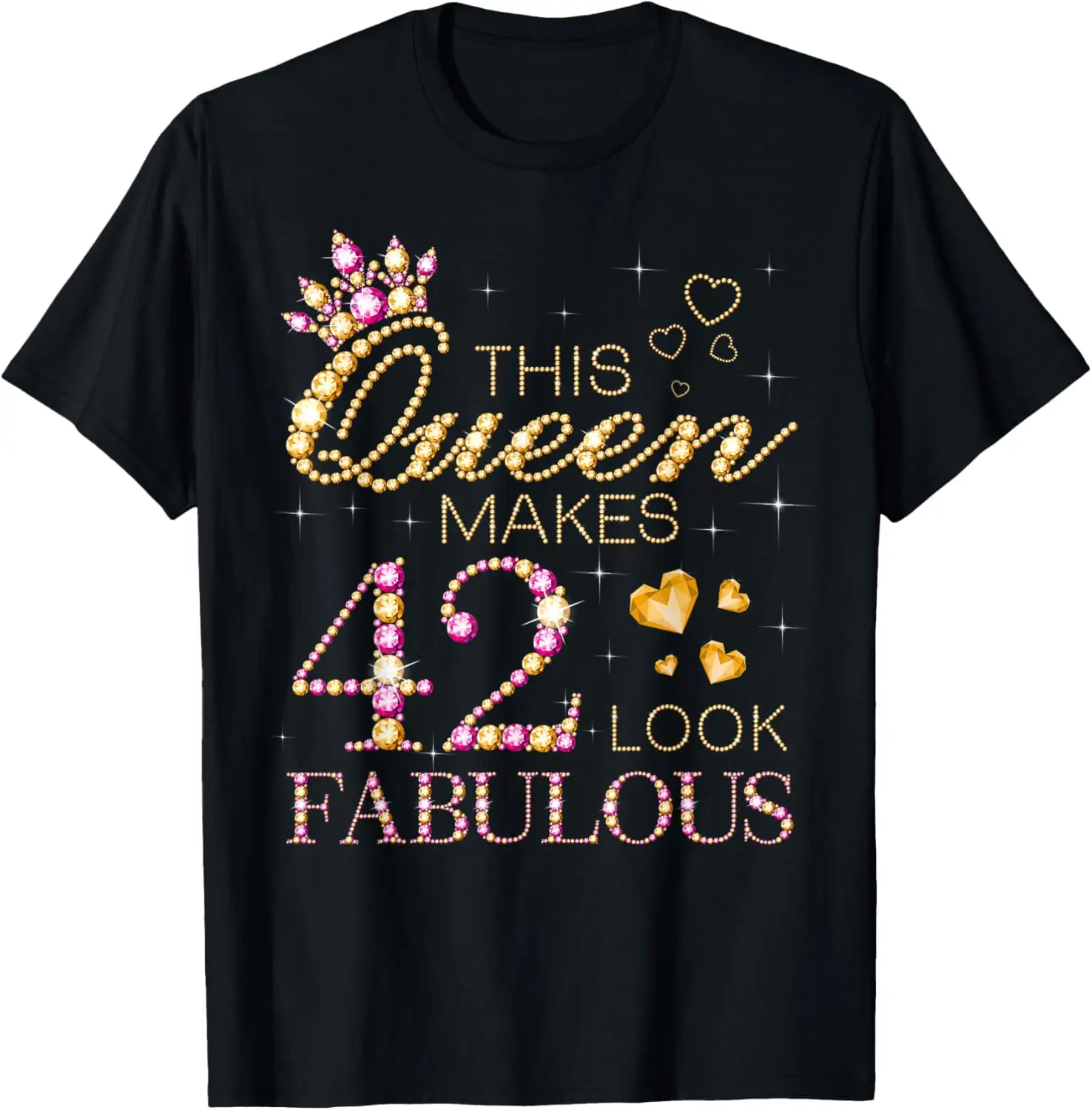 This Queen Makes 42 Look Fabulous 42nd Birthday Queen B-day T-Shirt