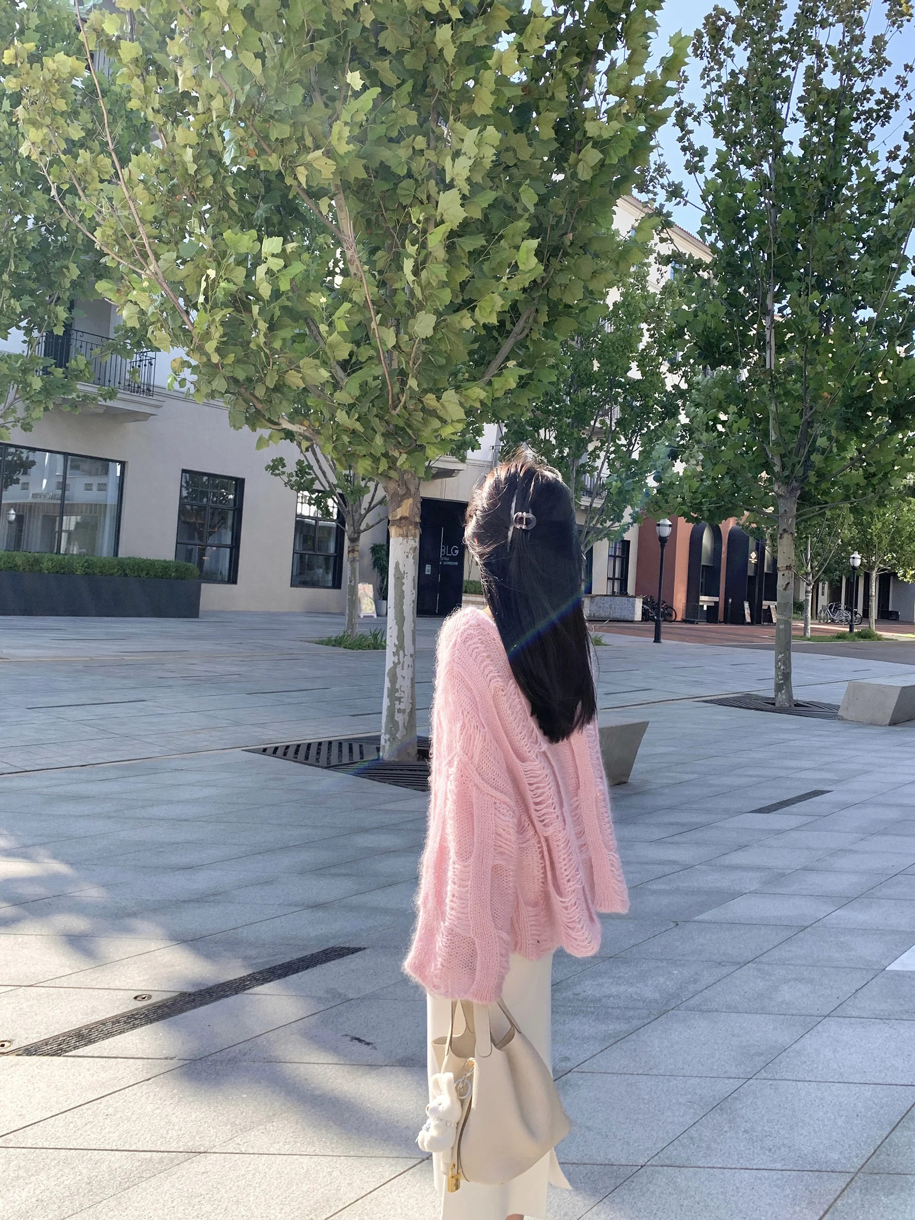 

Женский вязаный свитер Doudou Morning из смесовой шерсти, свободный крой, ажурная вязка, удобный, с круглым вырезом, для повседневной носки, осенняя модель