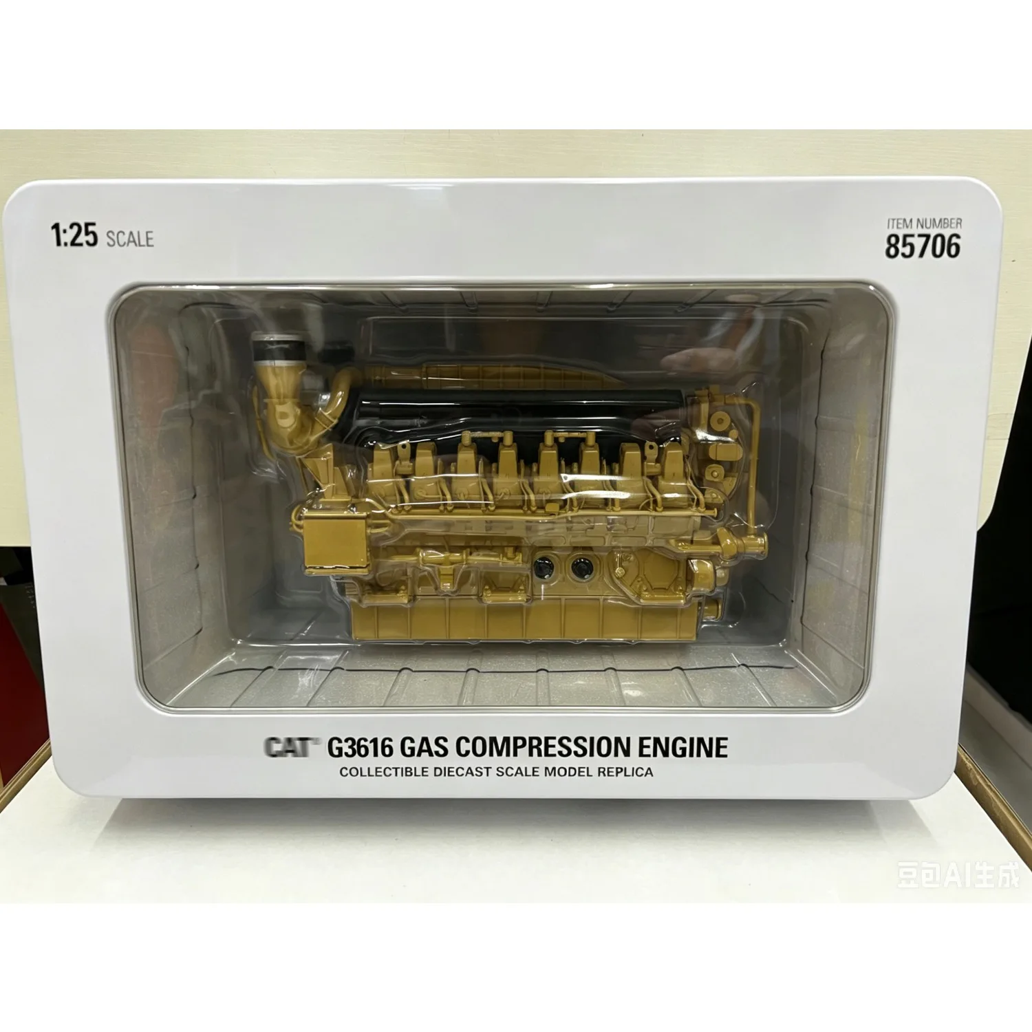 1:25 Engine Model Alloy Diecast G3616 A4 Gas Generator High Simulation for Collection Display Gift Decoration Metal Model Engine