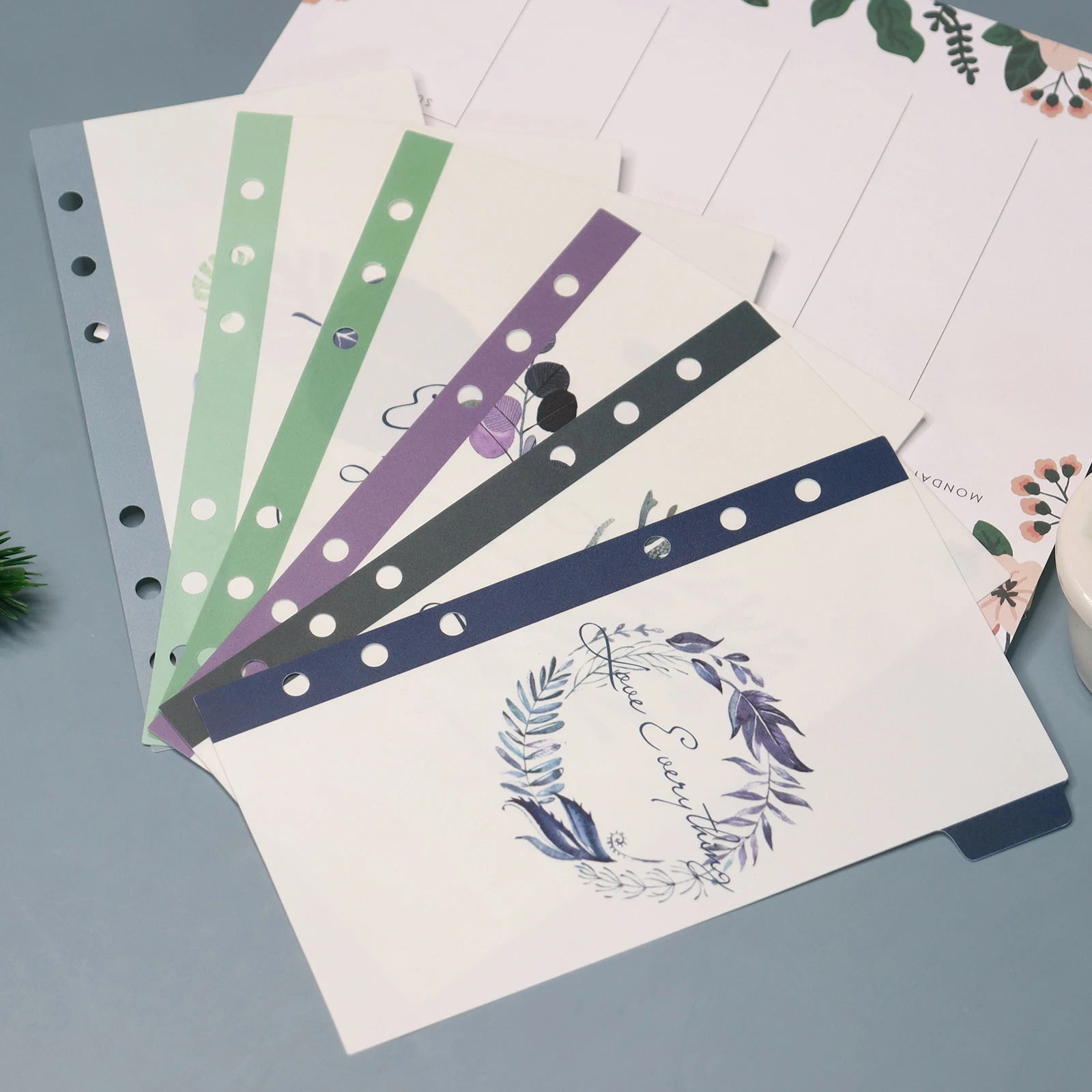 2022 Planner Accessories BookMark Journal Divider Set With Pockets Transparent Sticky Note In Transparent Bag For Gift