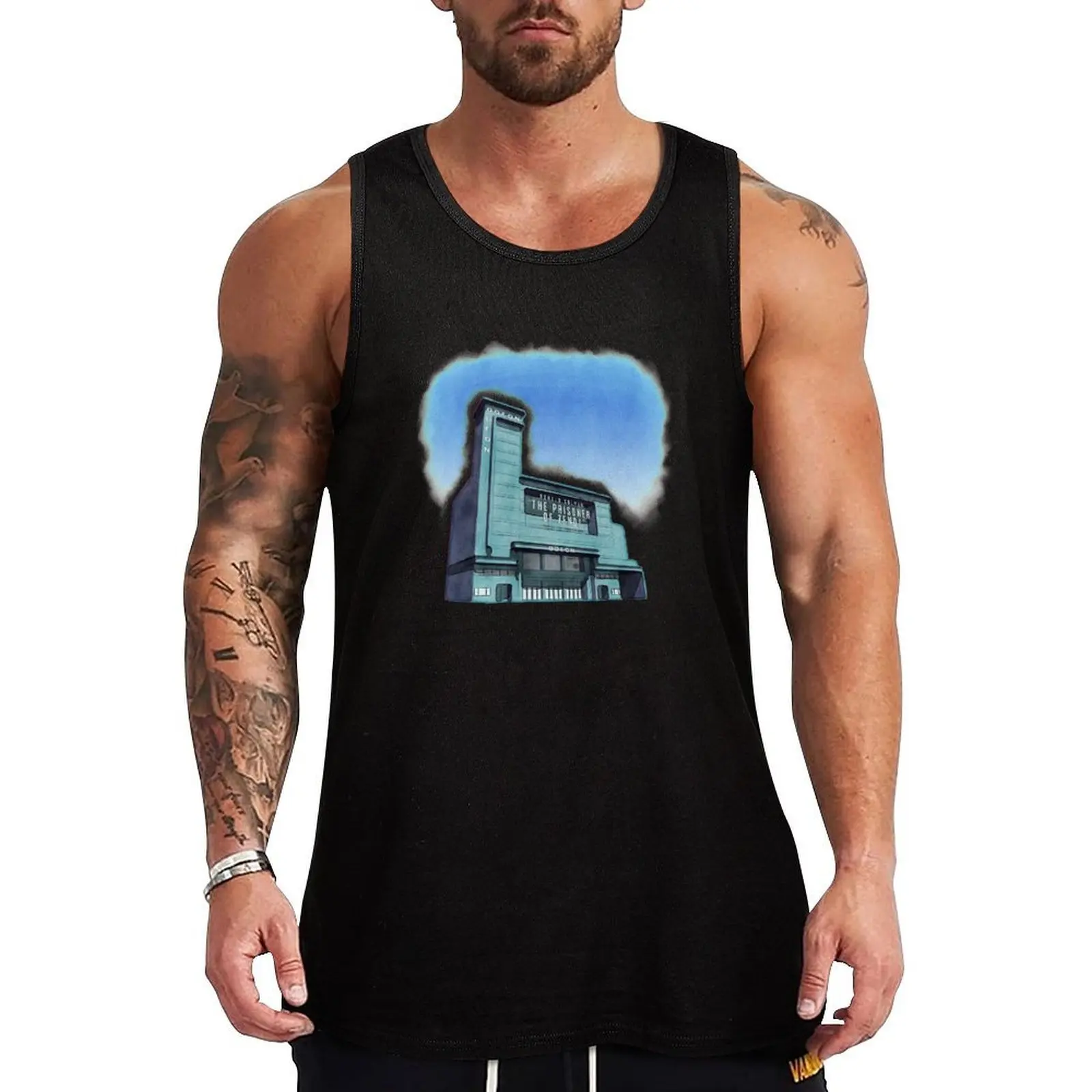 

ODEON Leicester Square - Watercolour Tank Top anime gym Men's cotton t-shirt Muscle fit