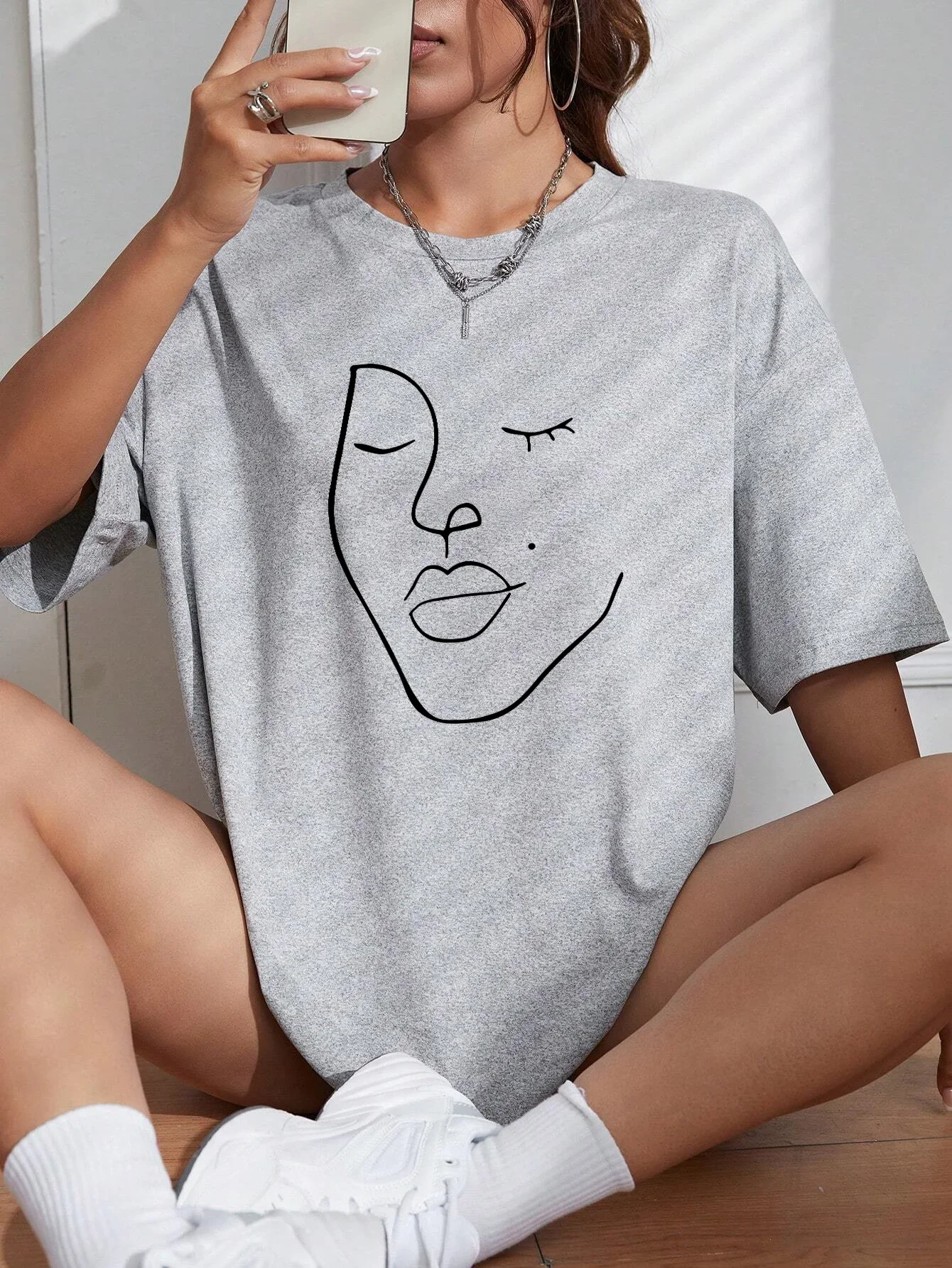 ใหม่เสื้อยืดผู้หญิงขนาดบวกพิมพ์ลำลองหลวมแฟชั่นเสื้อยืดแขนสั้น,นุ่มสบายและระบายอากาศ,กีฬากลางแจ้ง