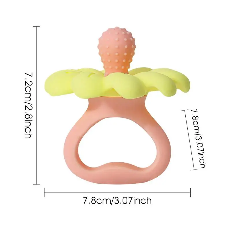 زهرة على شكل عضاضة للأسنان ، التسنين القفاز ، الغذاء الصف طفل اليد عضاضة ، سيليكون مضغ لعب للأطفال ، التسنين قبضة #6