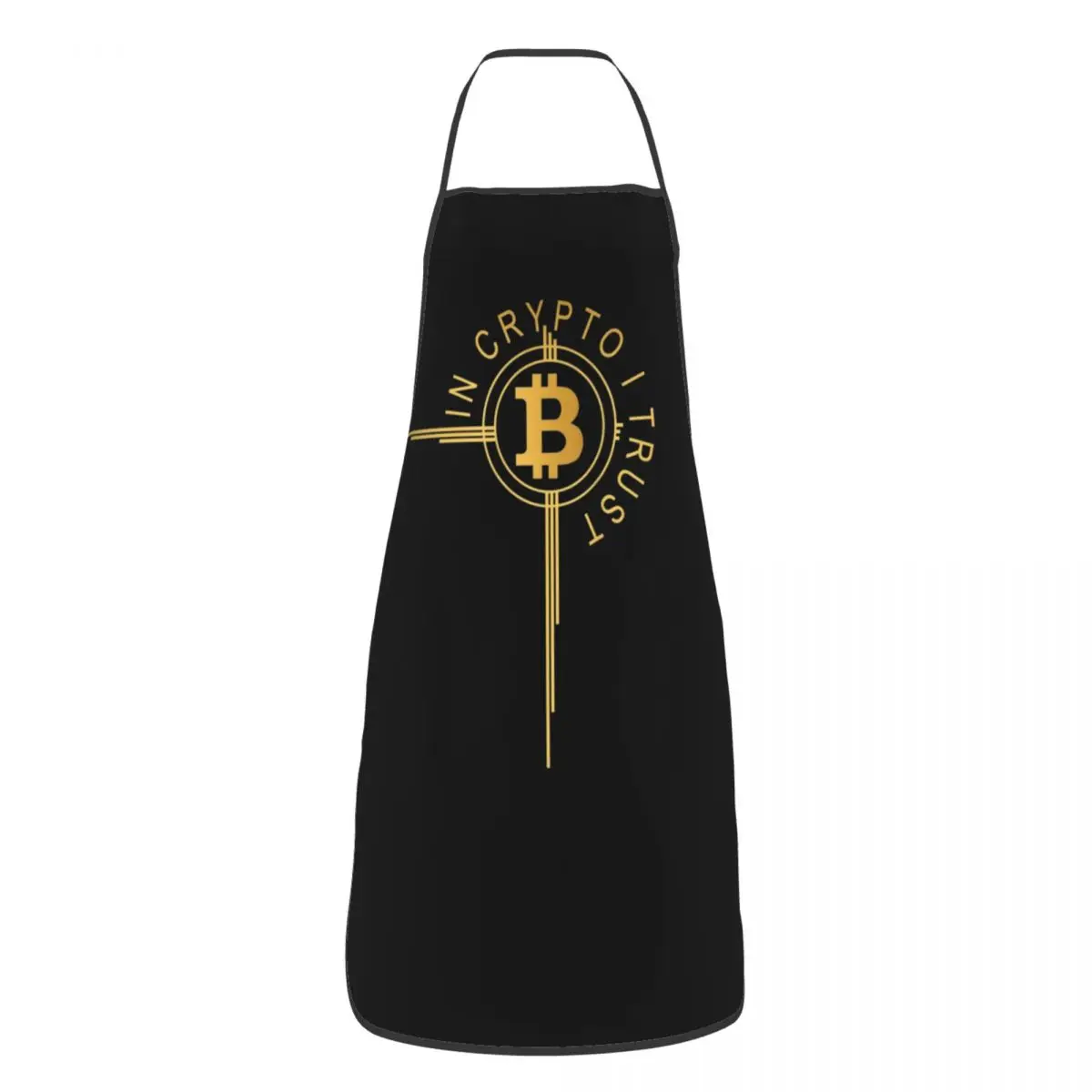 In Crypto I Trust Bitcoin Kitchen Chef Cooking Apron Men Women Cryptocurrency Blockchain Miner Tablier Cuisine for Gardening