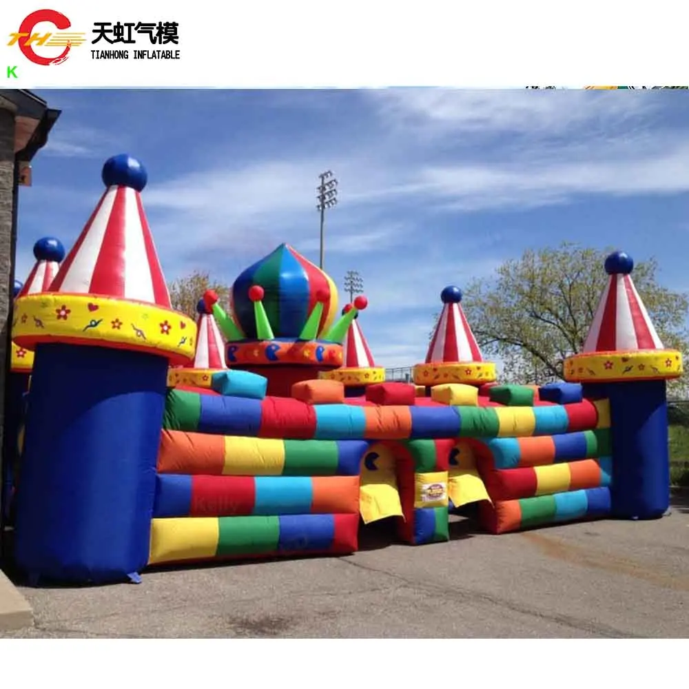 

Гигантский надувной цирковой лабиринт с большим дизайном замка. Быстрая доставка включает в себя бесплатный воздуходувка.