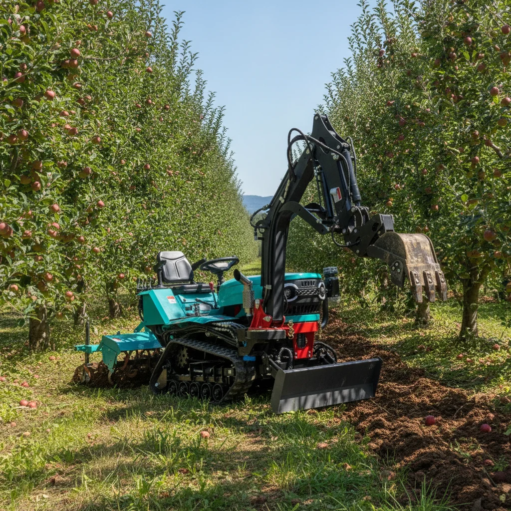 

70HP Multifunctional Crawler Tractor Rubber Track Diesel Farm Equipment With Optional Closed Operation Cabin