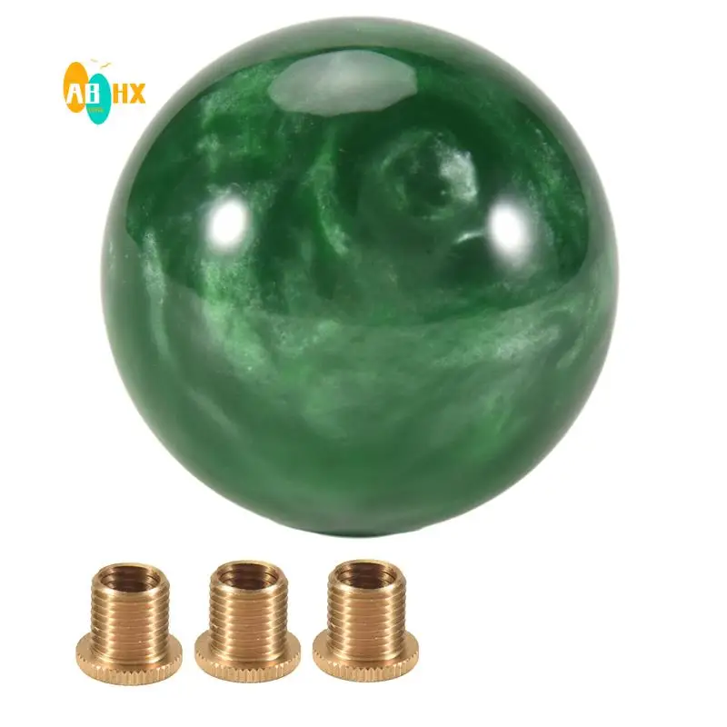 

ABHX-Marble Style Круглая шариковая ручка переключения передач Акриловые ручки переключения передач Ручки переключения передач с 3 адаптерами для ручного автомобиля