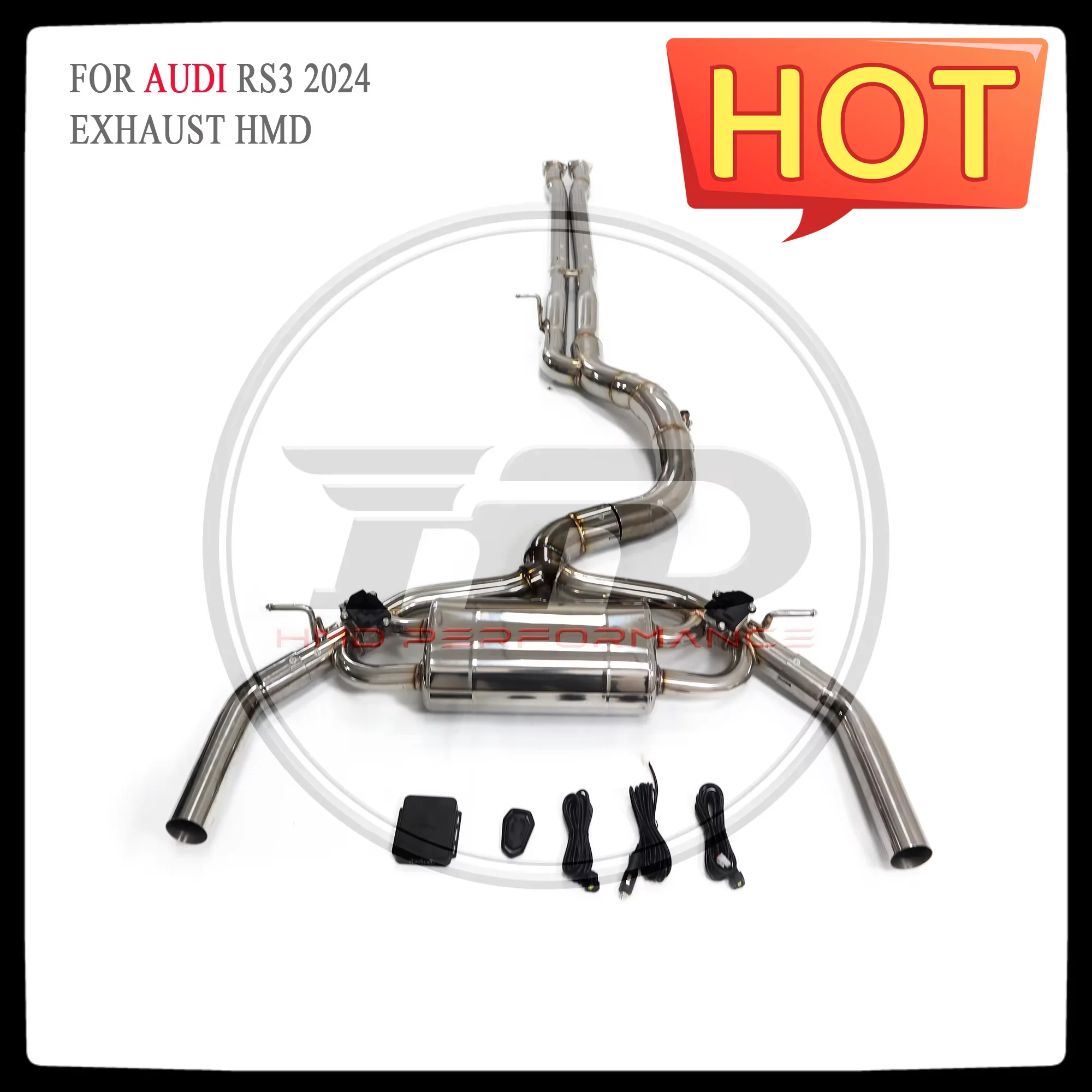 

HMD Exhaust System Stainless Steel Performance Catback for Audi RS3 2024 Muffler With Valve