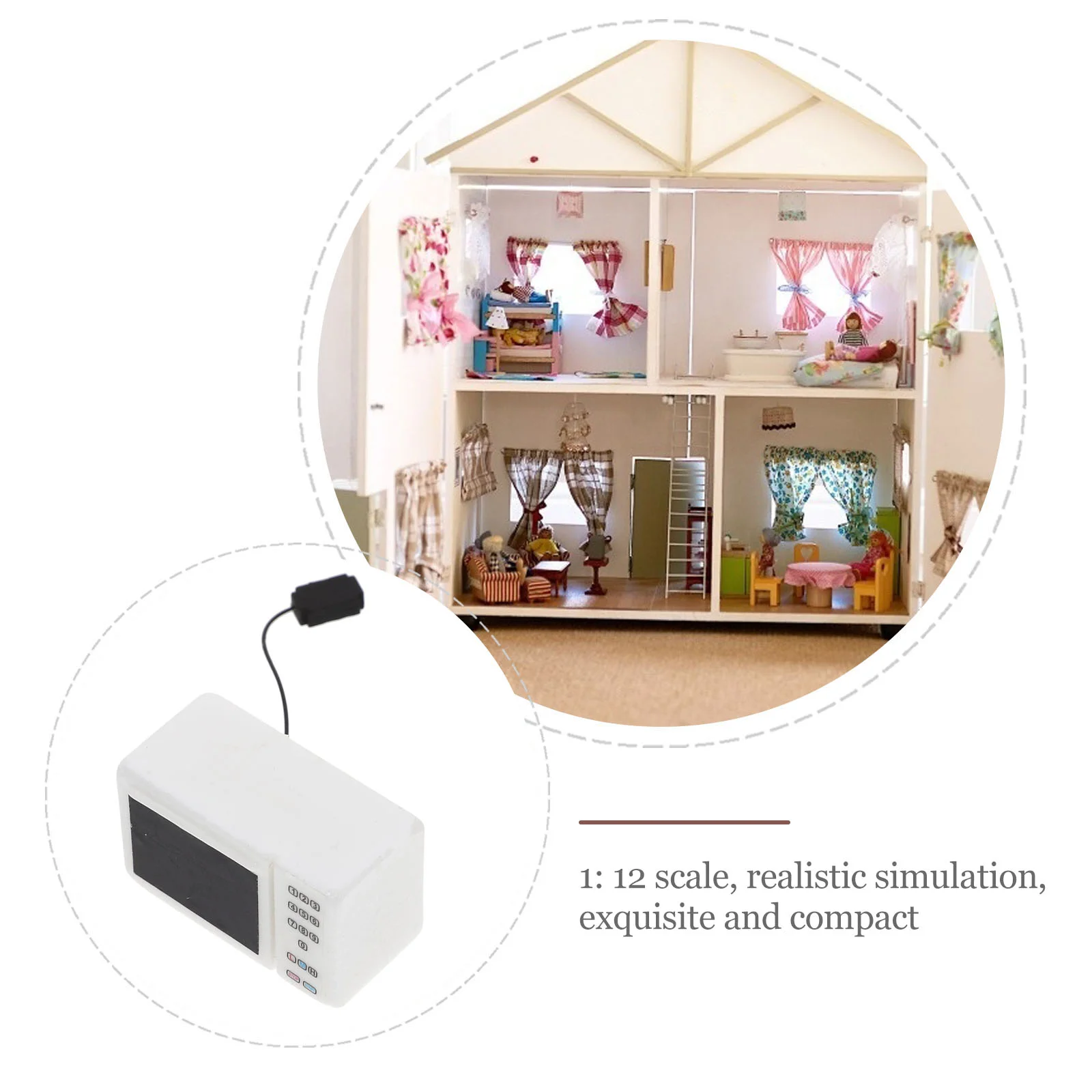 Mini Simulation Small Furniture Kitchen Series Microwave Oven Miniature Model House Adornment Toys Wooden Ornament Dolls