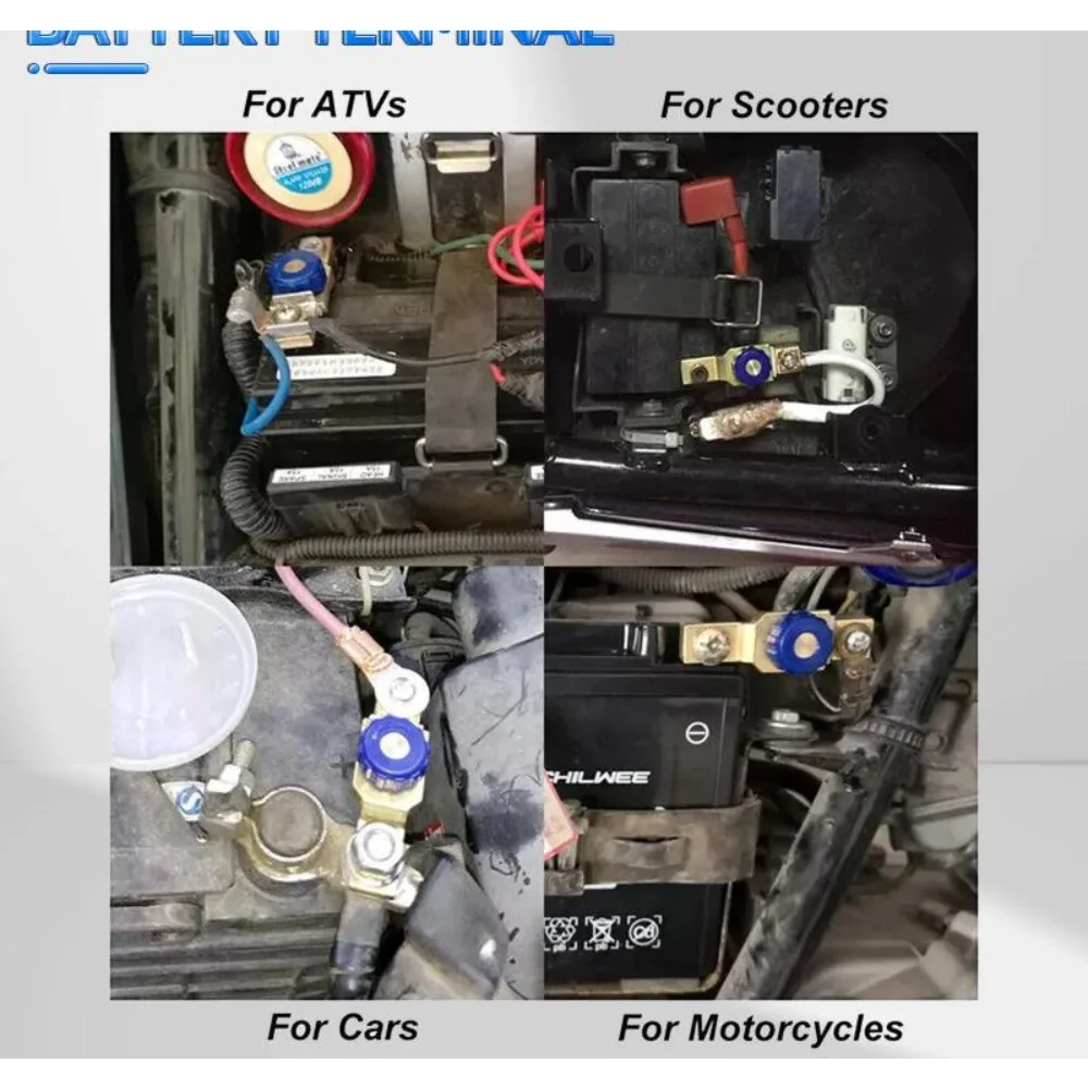 Anti-leakage Terminal Battery Switch 12V 80A Car Side Post Car Motorcycle Disconnect Battery Kill Disconnect Switch Cut Off view 6
