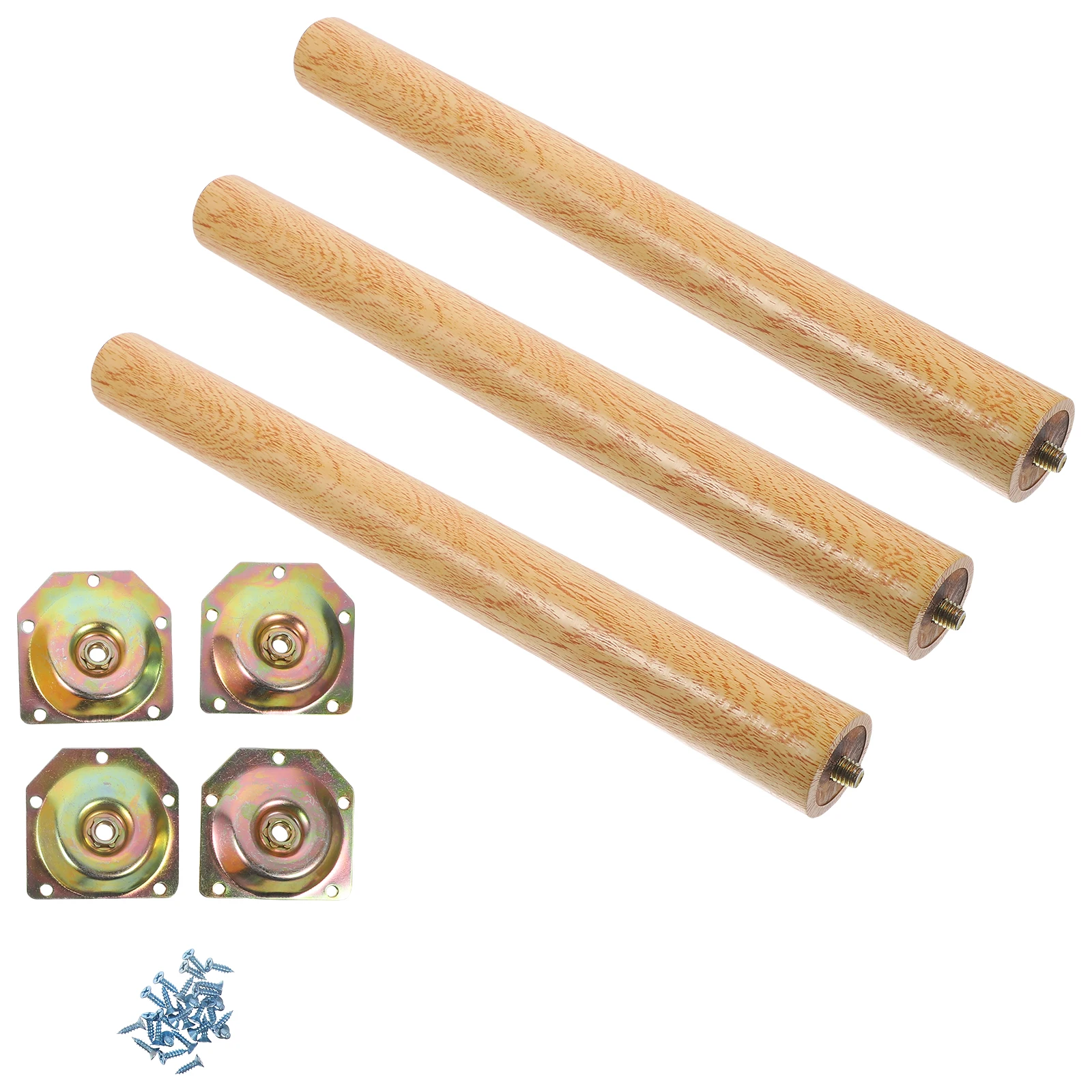 

Solid Wood Table Legs Furniture Coffee Dining Replacement Adjustable for Pads Risers Kitchen Tables