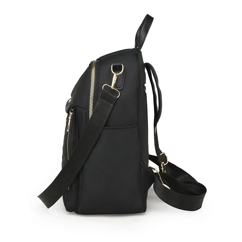 Women Backpack Water Proof Travel Korean Fashion Double Shoulder Bag Solid Color Nylon Multifunctionla Travel Handle Bag