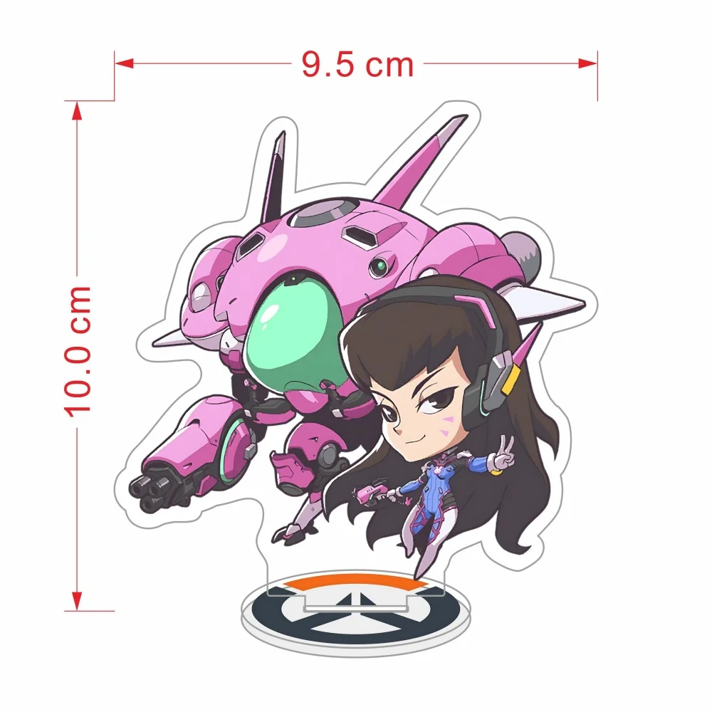 Shooting Game Overwatch 2 D.Va Kiriko Tracer Mercy Widowmaker Acrylic Stand 10cm Desktop Decoration, Keyring Anime Fans Gifts view 6