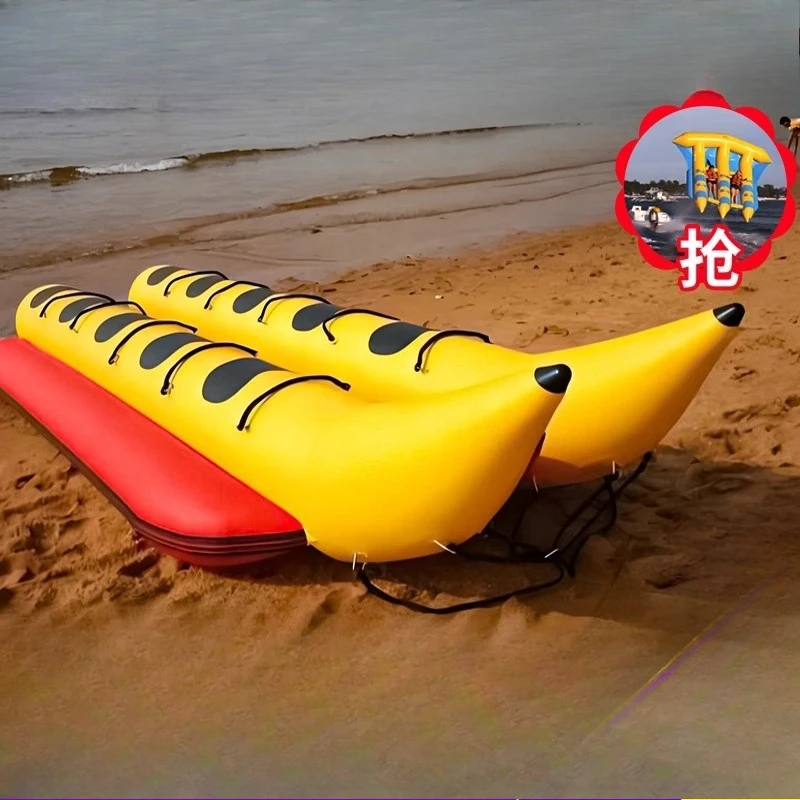 

Inflatable water banana boat sea motorboat surfing flying fish banana boat towing disco boat spinning gyro circle