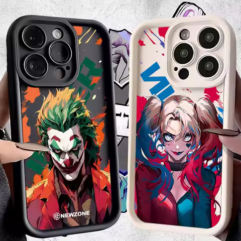Riminals Joker Silicone Case For Samsung Galaxy S24 S23 Ultra S22 S21 Plus S20 FE A12 A32 A52 A52S A23 A33 A53 A14 A34 A54 Cover