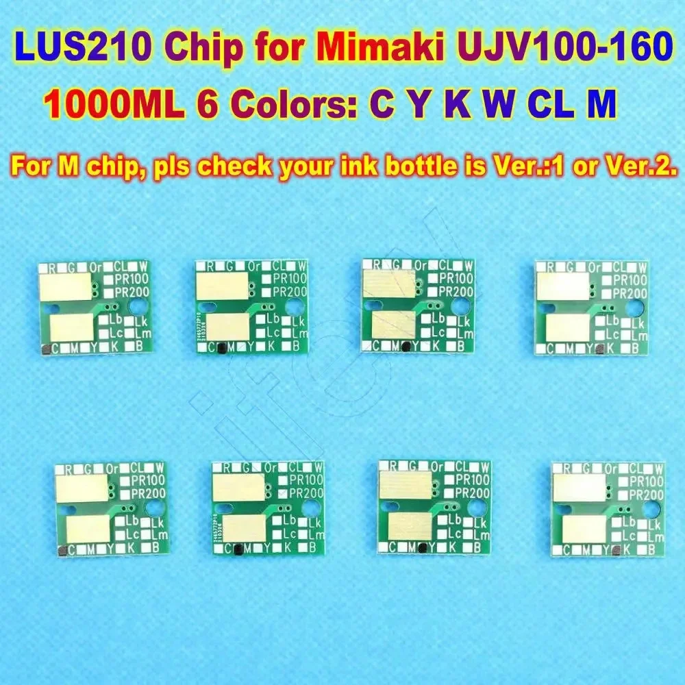 

LUS-210 UV Ink Bottle Chip For Mimaki UJV100-160 Ink Chip Printer For Mimaki UJV100-160 Lus 210 One Time Use Chip Ver 1 Ver 2 IC