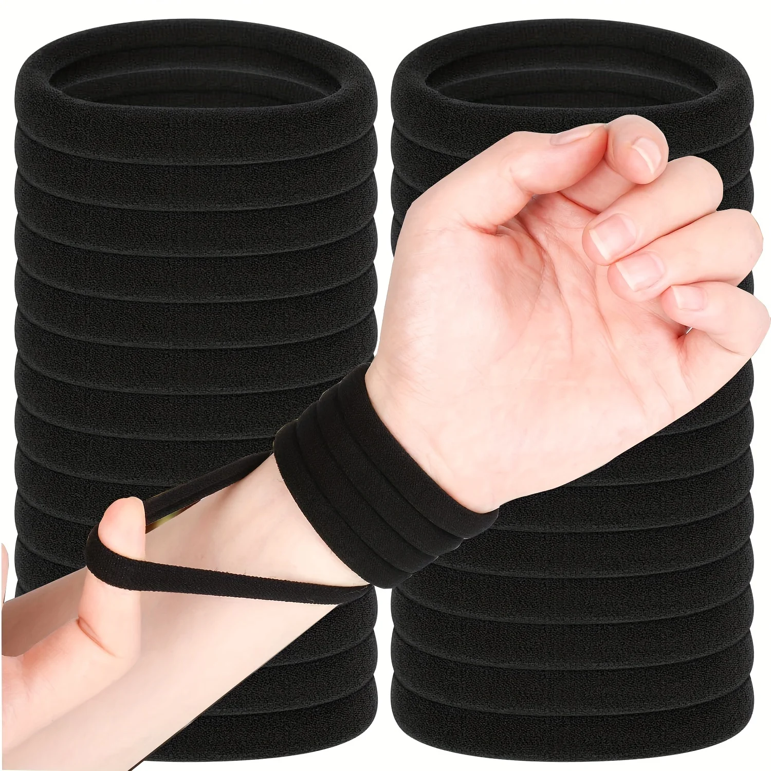 Elastic towel headband Korean version headband seamless rubber band tied hair for adults and women, simple accessories