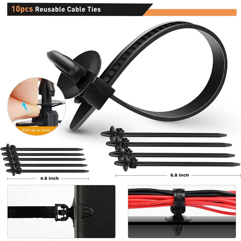 

A92Q-725Pcs Car Push Retainer Clips & Auto Fasteners Assortment - 23 Prevalent Sizes Bumper Mudguard Rivets with Cable