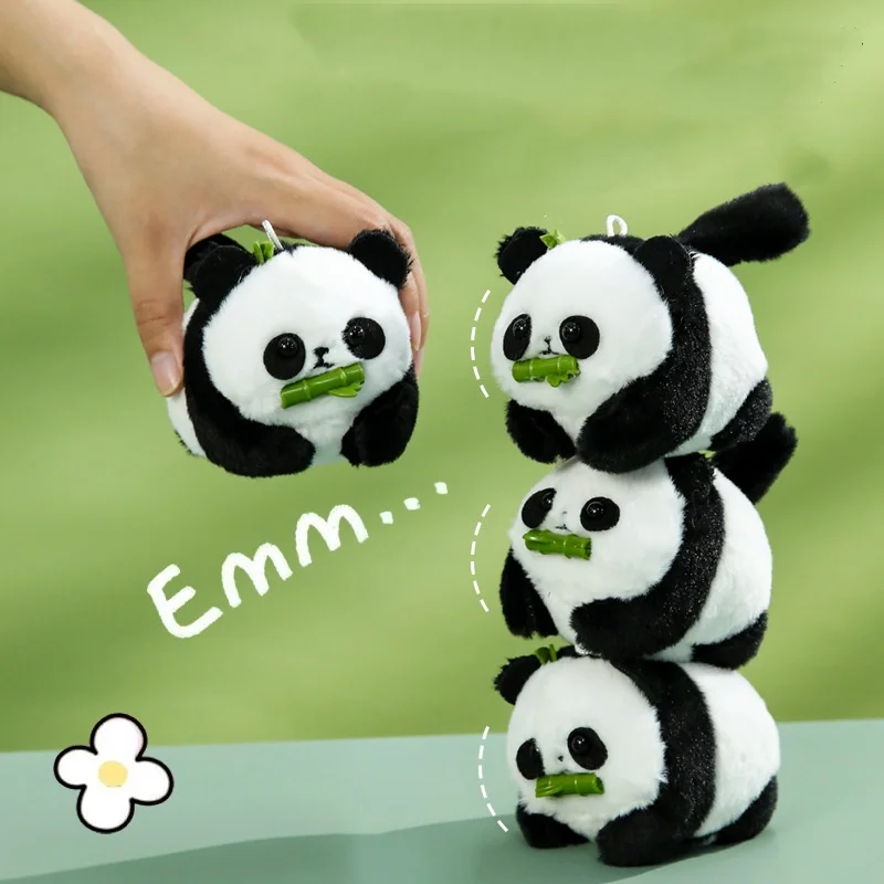 

10cm Plush Panda Toys Indoor Plant Hanging Decoration Modern Home Decorative Curtains Figures Small Panda Toy With Conceal Clip