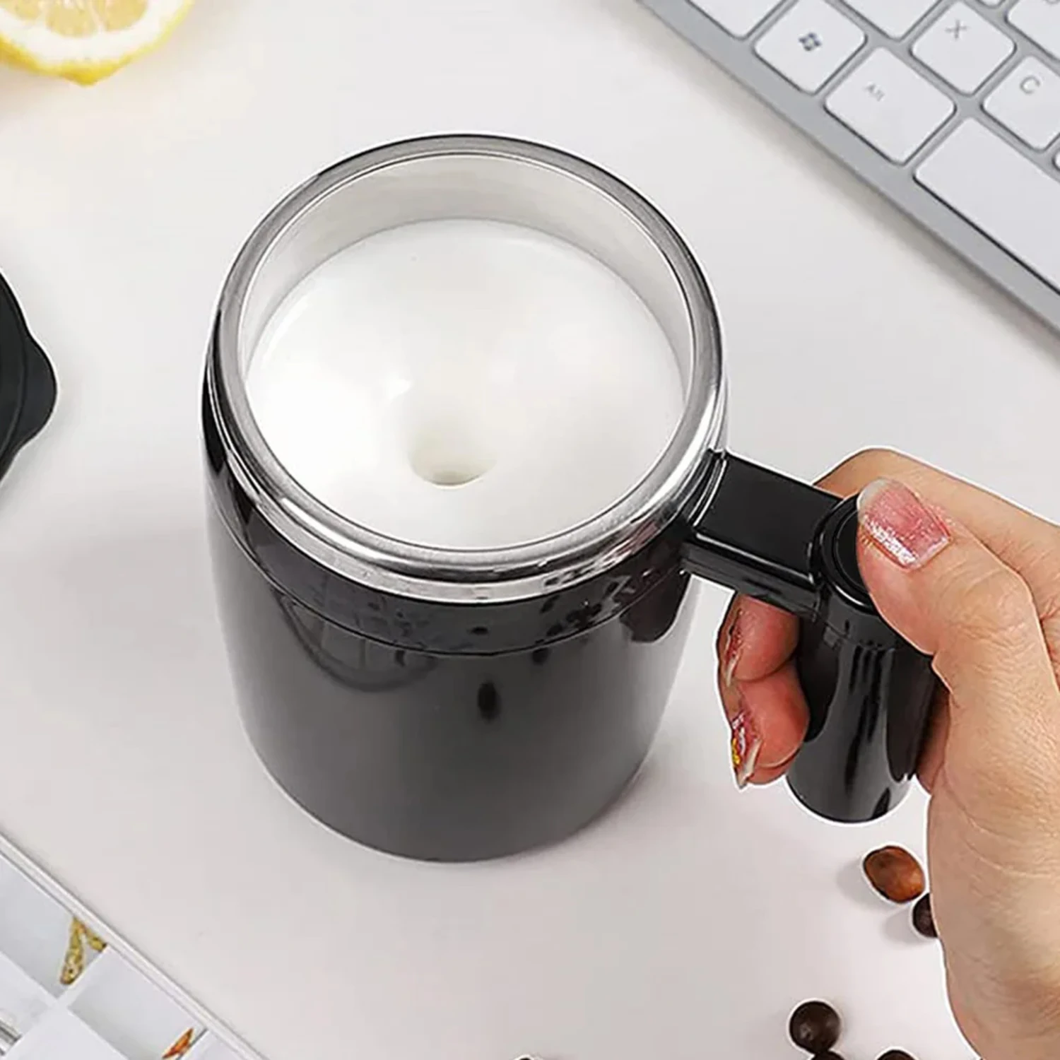 Mixing Cup Stainless Steel Mug Cup  Rotating Blender Auto Stirring Coffee Cup Tea Milk Cocoa Water Cup Dudu and bubu Acotar Mate