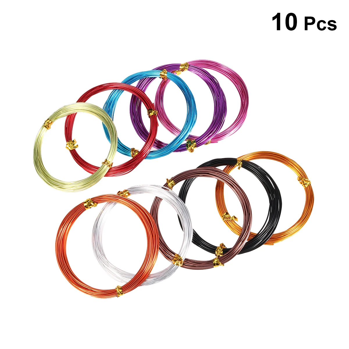 

10pcs 1Mm 5M Colorful Aluminum Wire Soft Flexible For Jewelry Making Bonsai Crafts Diy Beading Chain Bracelet Gardening