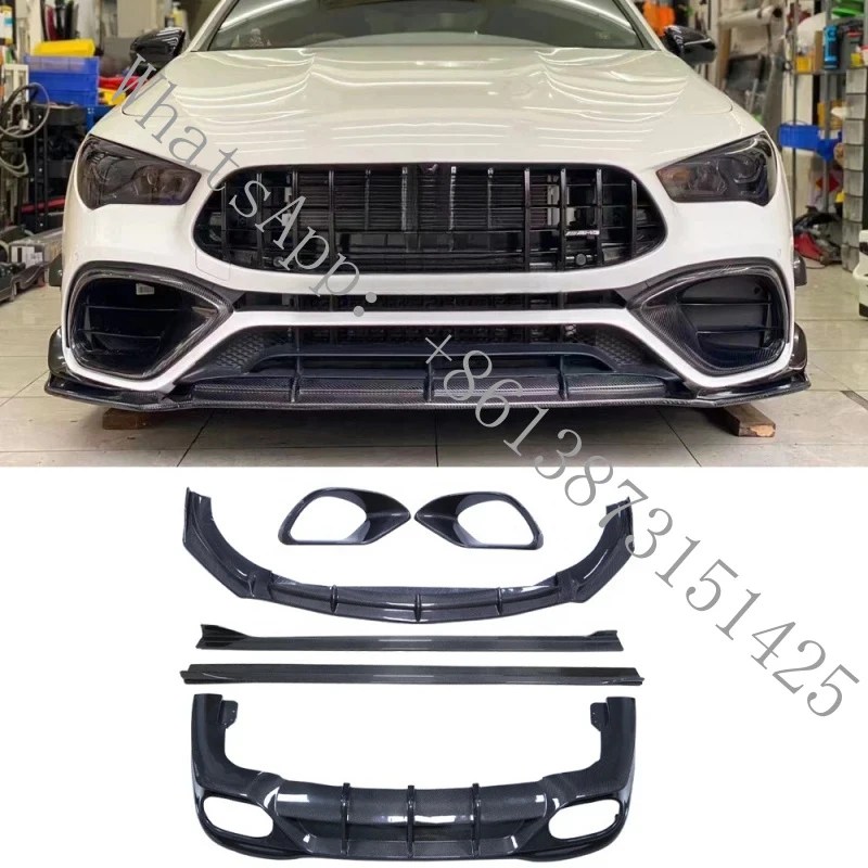 

Suitable Carbon Fiber Bodykit Rear Bumper Lip Rear Diffuser Side Skirts W118 C118 CLA-Class CLA220 CLA260 CLA250