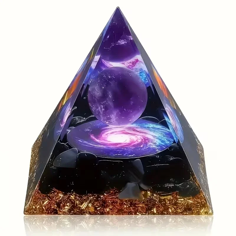 1pc Pyramid Ornament, Energy Pyramid, Suitable as Home Decoration, Holiday Gift for Family and Friends, Birthday Gift