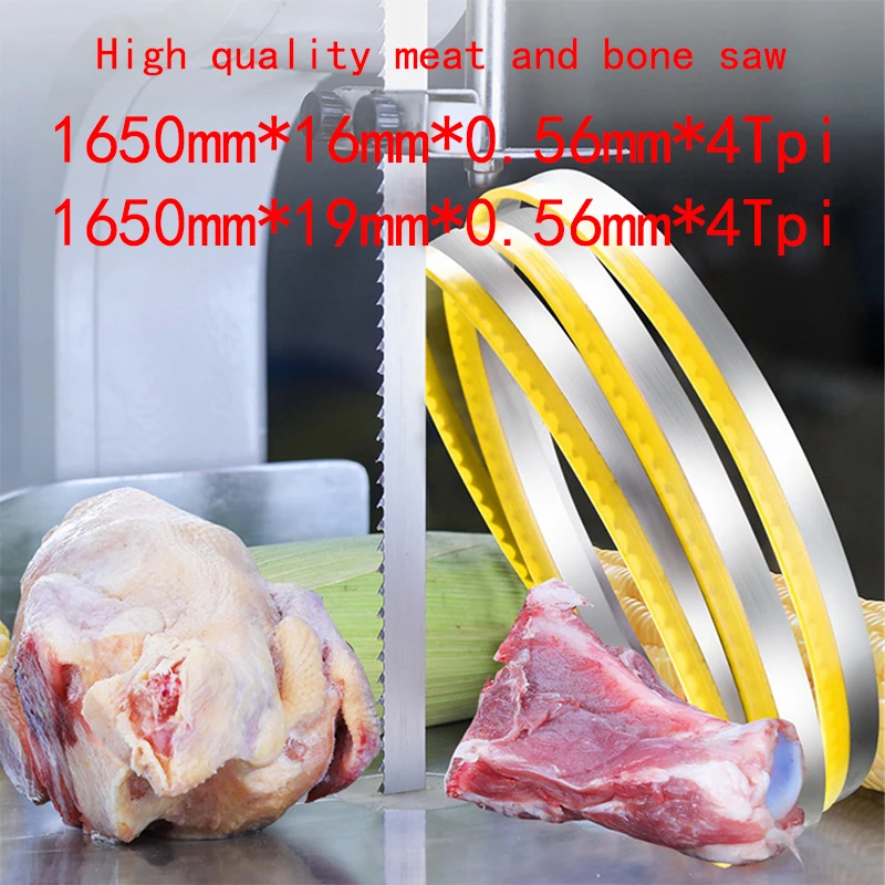 Saw Blades with Width of 16mm and 19mm for Cutting Frozen Fish, Meat, and Bone 1650mm Premium-Quality Super Sharp and Durable