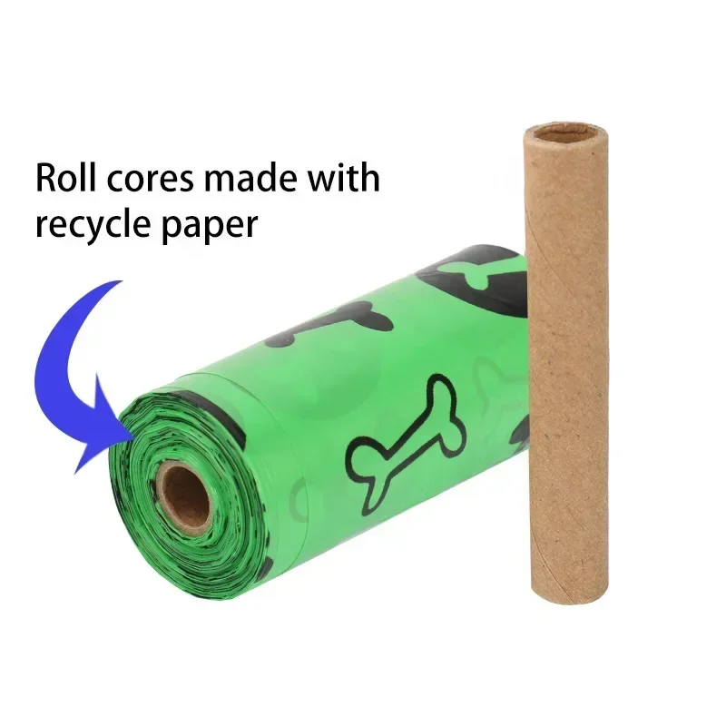 Dog Poop Bag Biodegradable Dog Poop Bags Eco-Friendly Pet Waste Bags Pink Clean Up Refill Rolls Pet Poop Bags