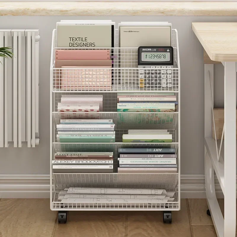 Picture 4: DurableFile Basket Data Office Desk Storage Rack Movable Bookshelf Storage Cabinet Under The Desktop Office Supplies
