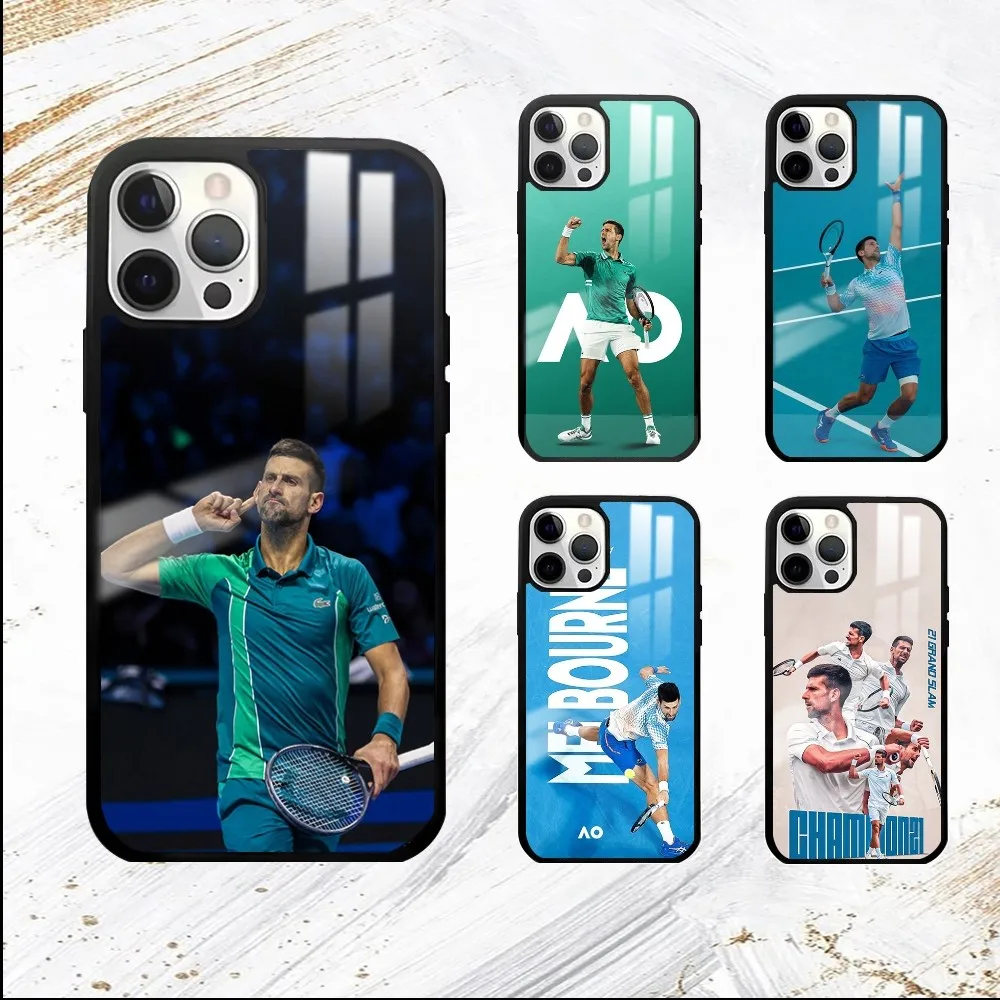 Tennis N-Novak D-Djokovic Phone Case For iPhone 16 15 14 13 12 11 Pro Max Plus Mini PC Fashion mirror phone case