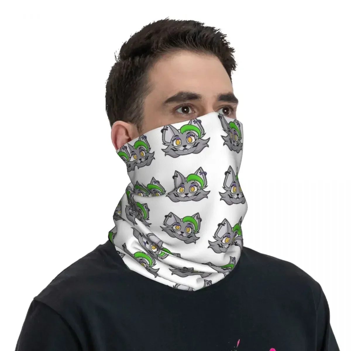 Roxanne wolf-fnaf Bandana para hombres y mujeres adultos, cubierta de cuello, máscara impresa, bufanda, pasamontañas multiuso, ciclismo, a prueba de viento