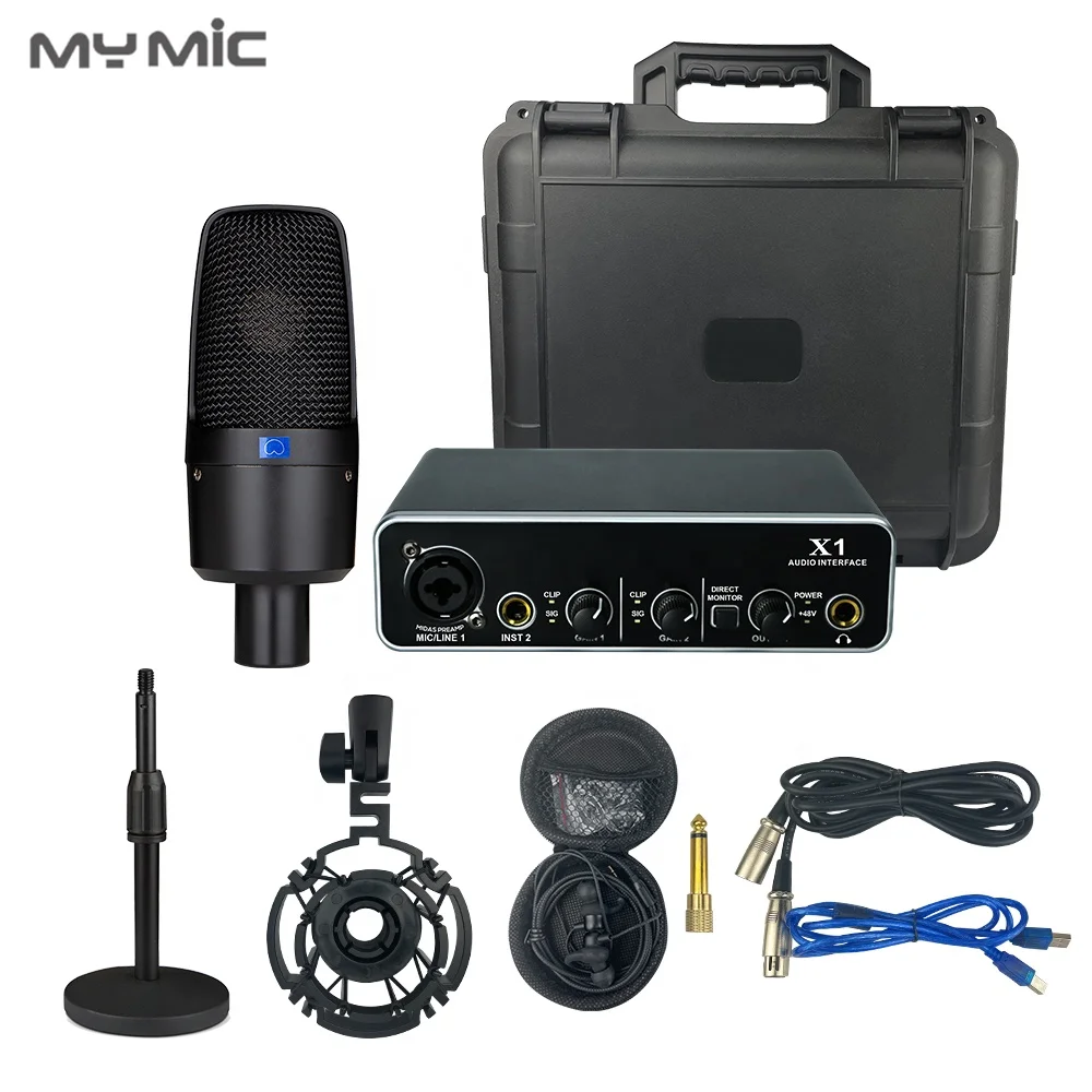 

MY MIC MX13 studio equipment the microphone and accessories sound cards headphones whole set for vocal recording singing